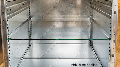 Glasfachboden T20 L55 komplett mit Traghaken